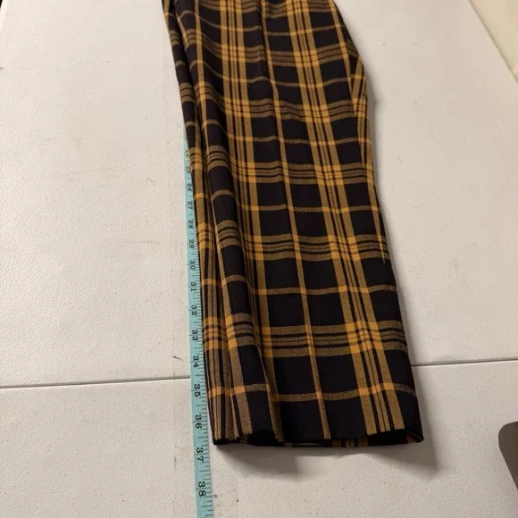 Wilfred Aritzia Darontal Yellow Plaid Pull On Pants Size 6 Academia Preppy - Picture 4 of 13